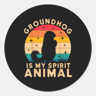 Adesivo O Ground Hog É Meu Animal Espiritual Toupeira Grou