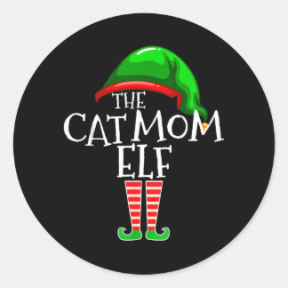 Adesivo O Grupo de Natal da Mamãe Gato Elfa Correspondente