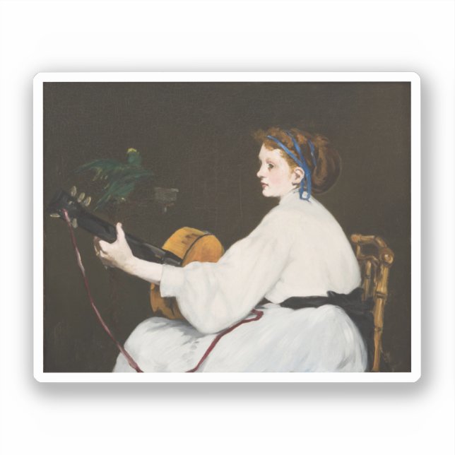 Adesivo O guitarrista de Édouard Manet (Frente)