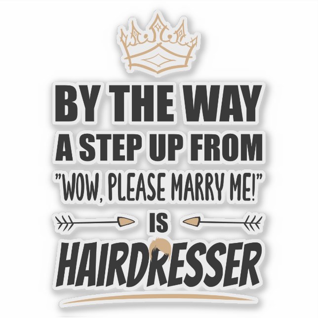 Adesivo O Hairdresser é o Ultimate em Recurso. Presente (Frente)