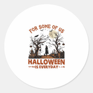 Adesivo O Halloween é Todos os Dias Silhueta de Bruxa Lua
