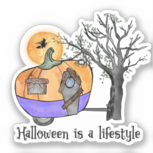 Adesivo O Halloween É Um Estilo De Vida Camper Reboque