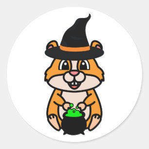 Adesivo O hamster engraçado é uma bruxa