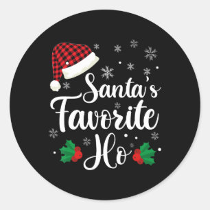 Adesivo O Ho favorito do Papai Noel Natal safado Humor Adu
