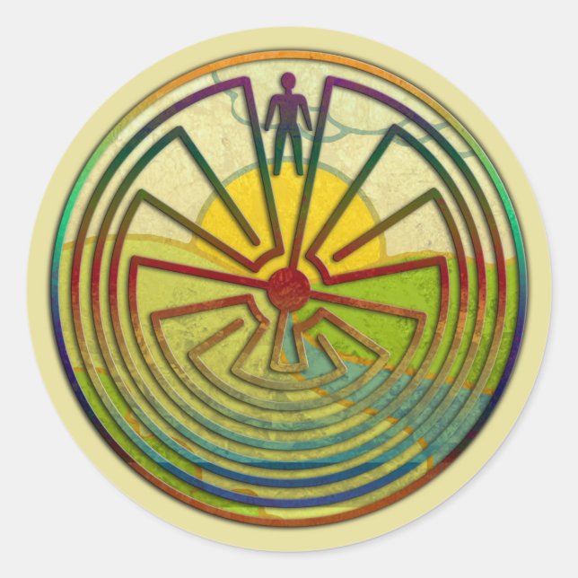 Adesivo O HOMEM NA paisagem MAZE + o seu fundo (Frente)