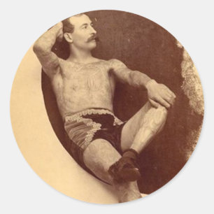 Adesivo O homem Tattooed na lua