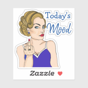 Adesivo O humor de hoje, Senhora Retroradora, virando o pá