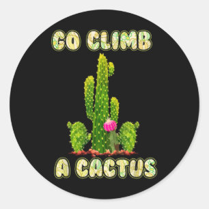Adesivo O Humor Deserto Do Cactus Sobe Em Um Cactus