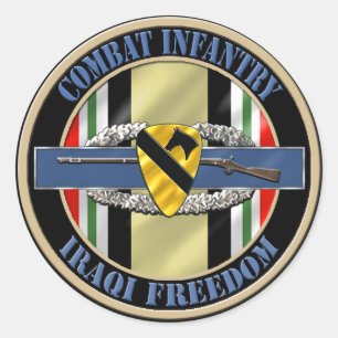 Adesivo ø Infantaria OIF da divisão da cavalaria