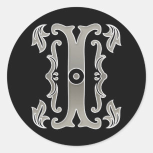 Adesivo O inicial I Round Sticker em Dourado