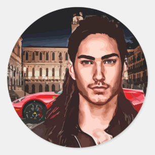 Adesivo o jogador belo cara noite de vida abstrato