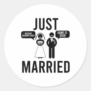 Adesivo O Jogo De Missão De recem casados Realizado Está S