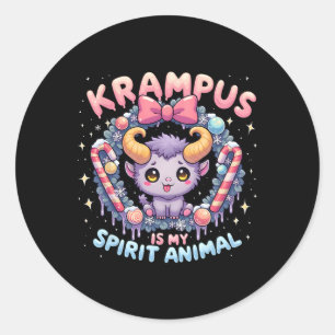 Adesivo O Krampus É O Meu Animal Espiritoso, Doido Festivi
