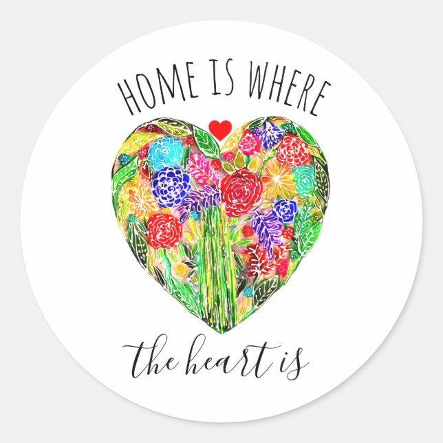 Adesivo O Lar É Onde O Coração Está Vestido (Frente)