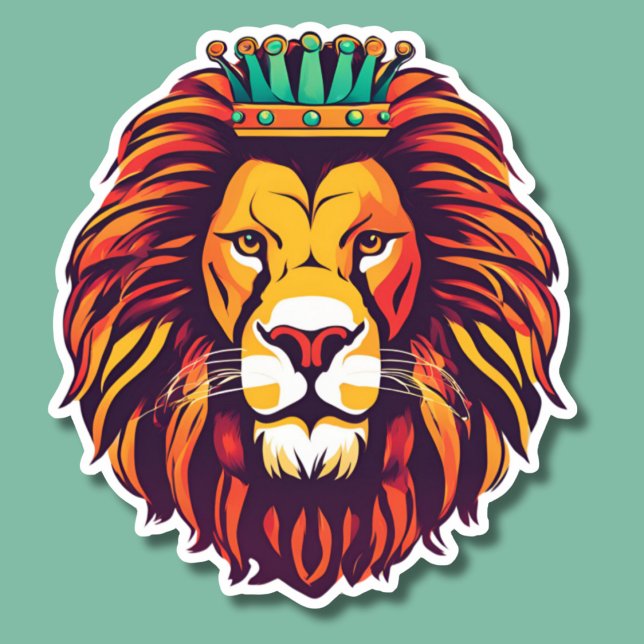 Adesivo O leão é à prova d'água do rei (Criador carregado)