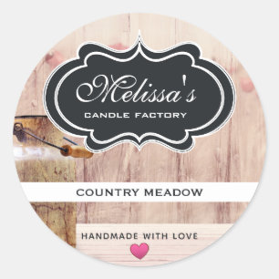 Adesivo O leite rústico pode estilo country no sabão de