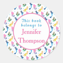 Adesivo O Livro de Sereias Pertence À Mensagem De Nome Per