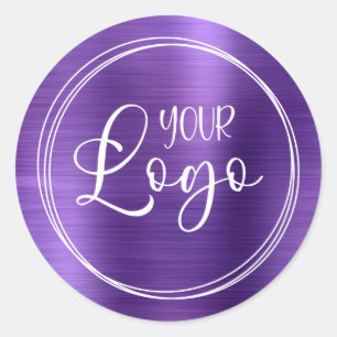 Adesivo O logotipo da sua empresa aqui é um Ametist metáli