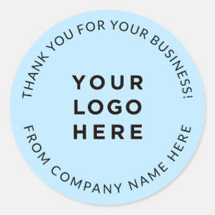 Adesivo O logotipo de sua empresa personalizado Light Blue