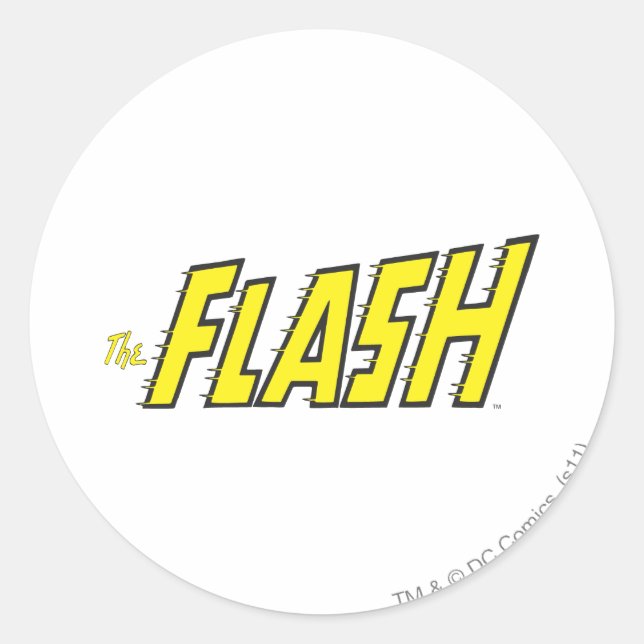 Adesivo O logotipo Flash é amarelo (Frente)