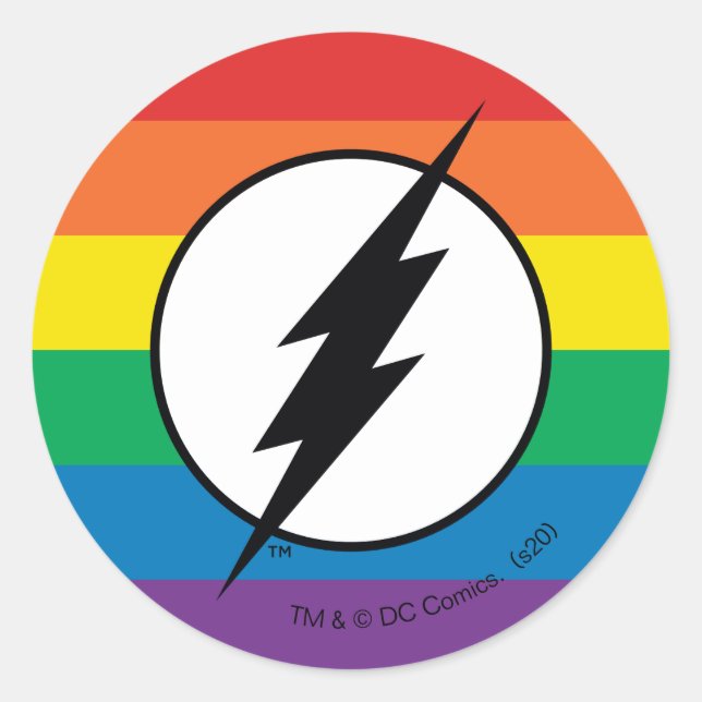 Adesivo O logotipo Flash Rainbow (Frente)