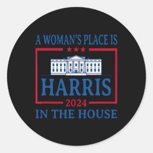 Adesivo O lugar da mulher é na Casa Branca Kamala Harris