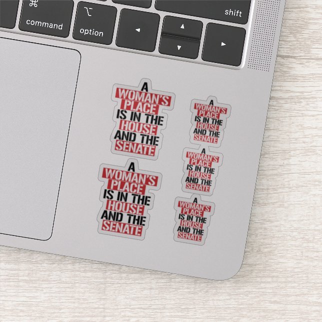 Adesivo O lugar de uma mulher está na casa e no Senado (Detalhe)