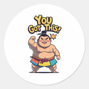 Adesivo O lutador de Sumo com a motivação "Você tem isso!"
