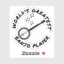 Adesivo O Maior Banjo do Mundo, Banjoist Engraçado