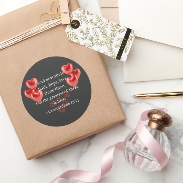 Adesivo ".. o maior deles apaixonado." cristão (Presentear)