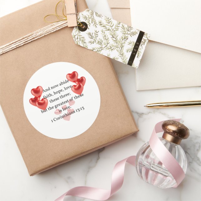 Adesivo ".. o maior deles apaixonado." cristão (Presentear)