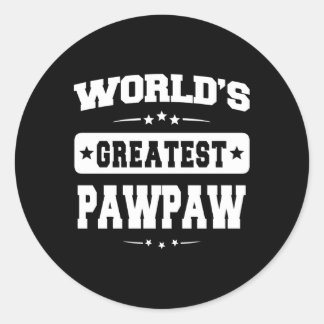Adesivo O Maior Dia de os pais De Pai De Pawpaw Do Mundo