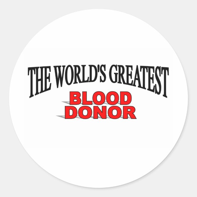Adesivo O maior doador de sangue do mundo (Frente)