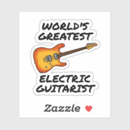 Adesivo O Maior Guitarista Elétrico do Mundo, Engraçado co