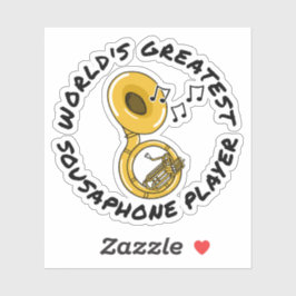 Adesivo O maior jogador de sousaphone do mundo, músico de 