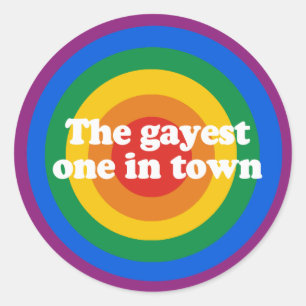 Adesivo O mais alegre da cidade.