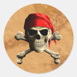 Adesivo O mapa alegre do pirata de Roger