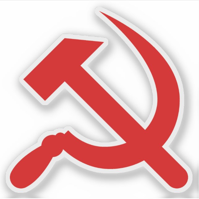 Adesivo O martelo e a foice (vermelho) (Frente)