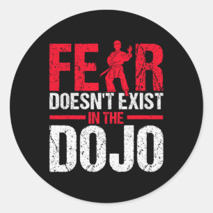 Adesivo O Medo Não Existe No Karate Dojo