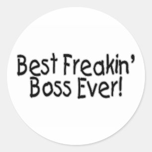 Adesivo O melhor chefe de Freakin nunca