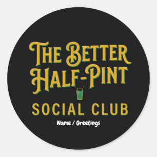Adesivo O Melhor Clube Social Half-Pint Vintage Irish Pub