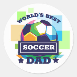 Adesivo O melhor Dia de os pais de Pai de futebol do mundo