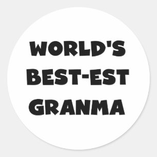 Adesivo O melhor granma preto e branco do mundo