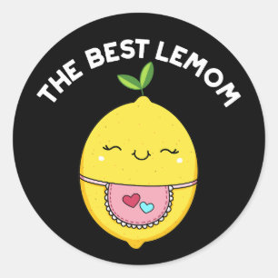 Adesivo O Melhor Lemom Funny Lemon Pun Dark BG