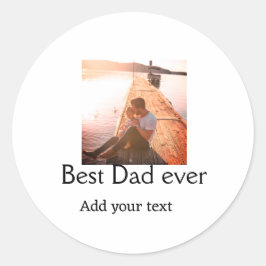 Adesivo O melhor pai alguma vez adicionou nome imagem dia