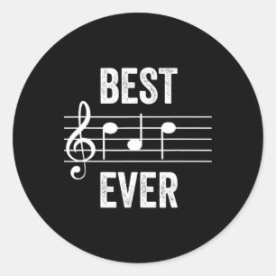 Adesivo O Melhor Pai Alguma Vez De Notas De Música Engraça