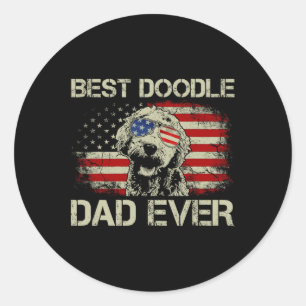 Adesivo O Melhor Pai De Dodle De Goldendoodle No Dia 4 De