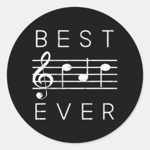 Adesivo O melhor Pai de sempre de notas de música é um Dia