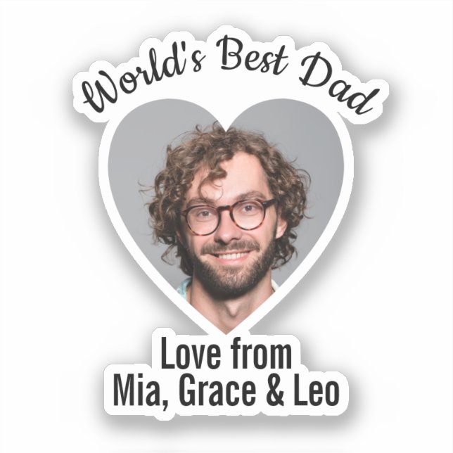 Adesivo O melhor Pai individual do mundo (Frente)