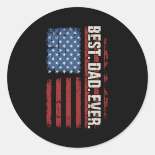 Adesivo O Melhor Pai Que Já Tivemos Com A Bandeira America
